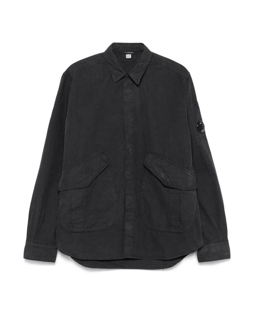 Light Jackets di C P Company in Black da Uomo