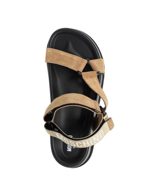 Moschino Brown Flat Sandals