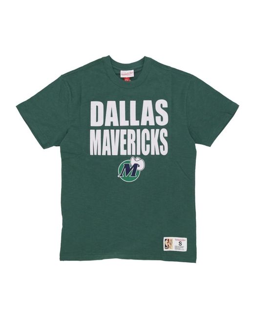 Mitchell & Ness Tops ,Groen ,Katoen Dallas Mavericks Nba Tee in het Green voor heren