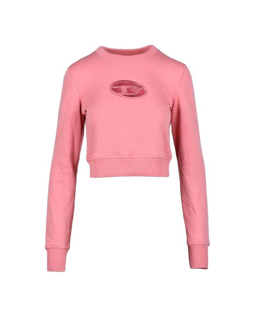 Felpa in misto cotone di DIESEL in Pink