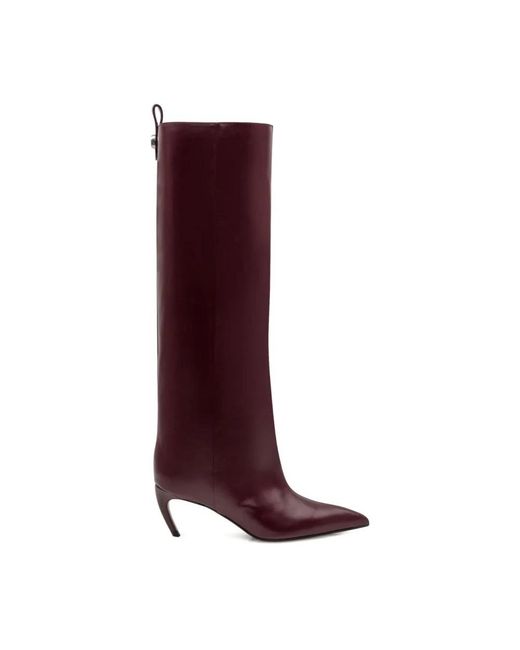 The Attico Red Heeled Boots
