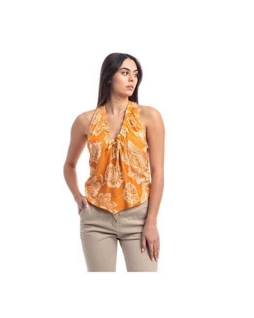 Tops > sleeveless tops Seventy en coloris Orange