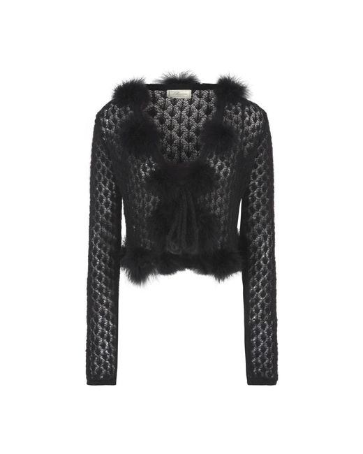 Blumarine Black Schwarze strickjacke pullover