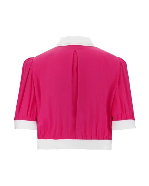 Elisabetta Franchi Pink Kurzarm-knopfhemd