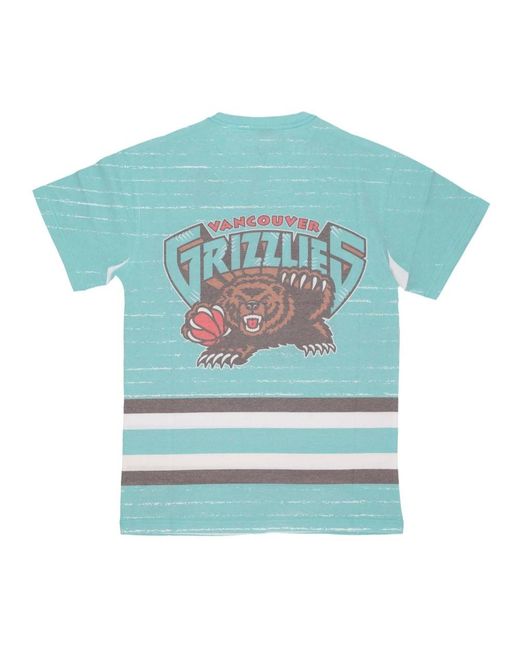 Mitchell & Ness Tops ,Veelkleurig ,Katoen Nba Jumbotron 3.0 Sublimated Tee in het Blue voor heren