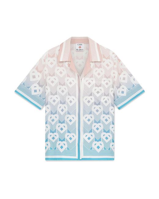 Casablanca Blue Short Sleeve Shirts for men
