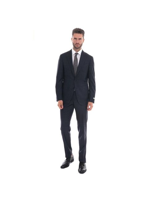 Canali Kostuums ,Blauw ,Wol 15280 Modern Cut Suit in het Blue voor heren