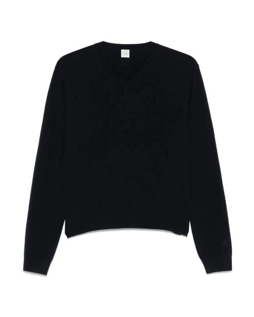 Totême Black Cashmere Knitwear