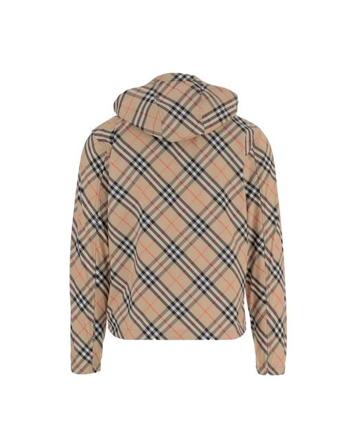 Burberry Reversible Check Jacket in het Natural voor heren