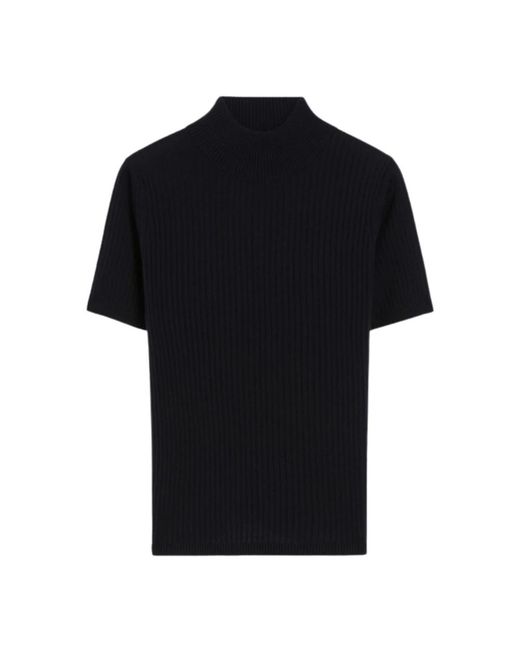 Max Mara Truien & Vesten ,Zwart ,Wol Zwarte Zijden En Wollen Coltrui in het Black