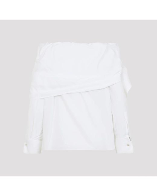 Max Mara White Blouses