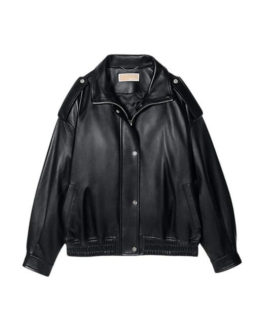 Michael Kors Black Leather Jackets