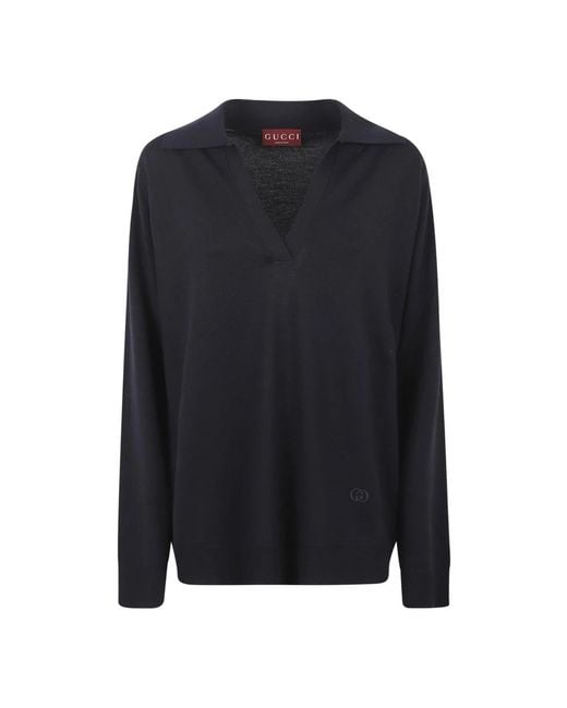 Gucci Black V-Neck Knitwear