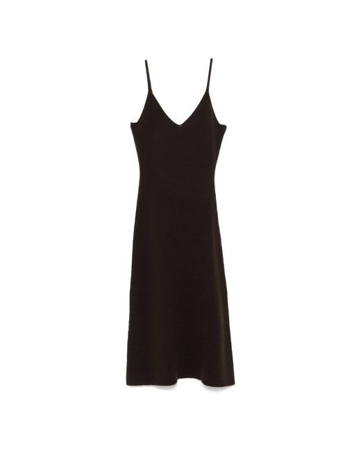 Officine Generale Black Knitted Dresses