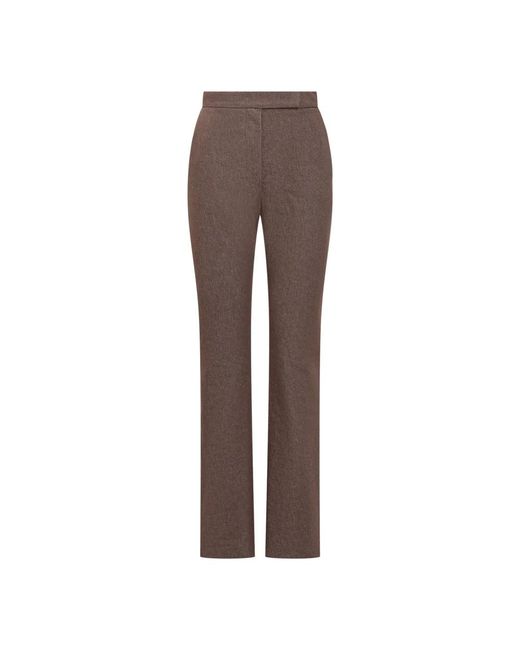 Max Mara Brown Slim-Fit Trousers