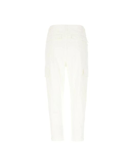 Dondup White Straight Trousers