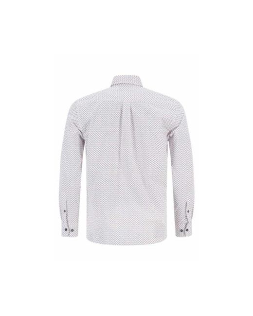 Fynch-Hatton Casual Overhemd Met Korte Mouwen in het Blue voor heren