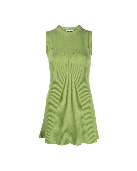 Jil Sander Tops ,Groen ,A-Line Top Moss in het Green