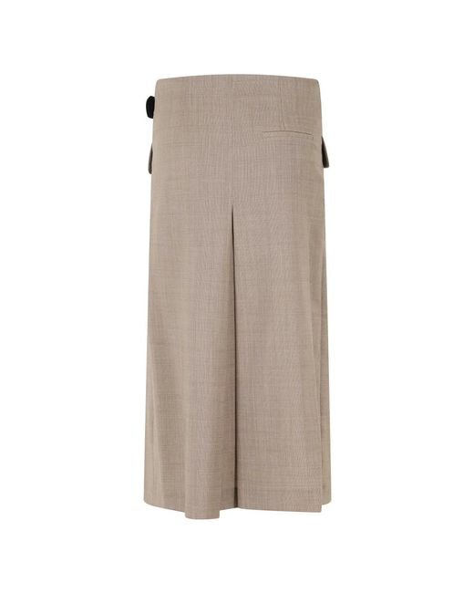 Semicouture Brown Midi Skirts