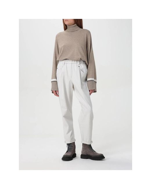 Straight Trousers Brunello Cucinelli en coloris Gray