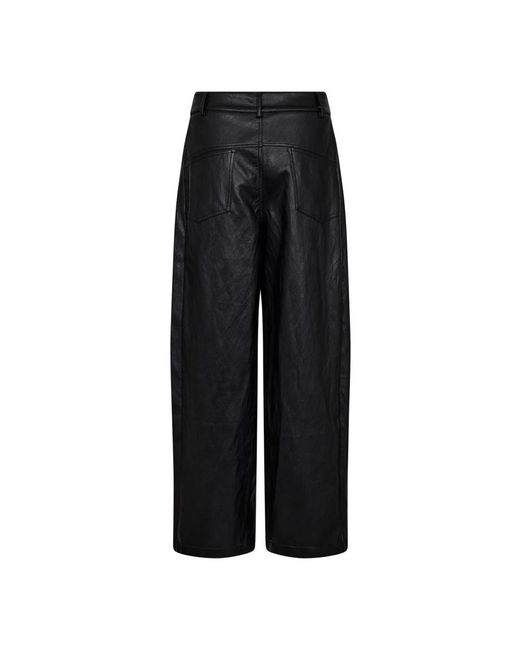 co'couture Broeken ,Zwart ,Leer Leren Broek in het Black