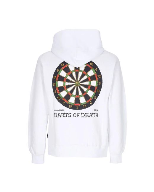Propaganda Hoodies & Sweatvesten ,Wit ,Katoen Witte Lichtgewicht Hoodie Met Trekkoord in het White voor heren