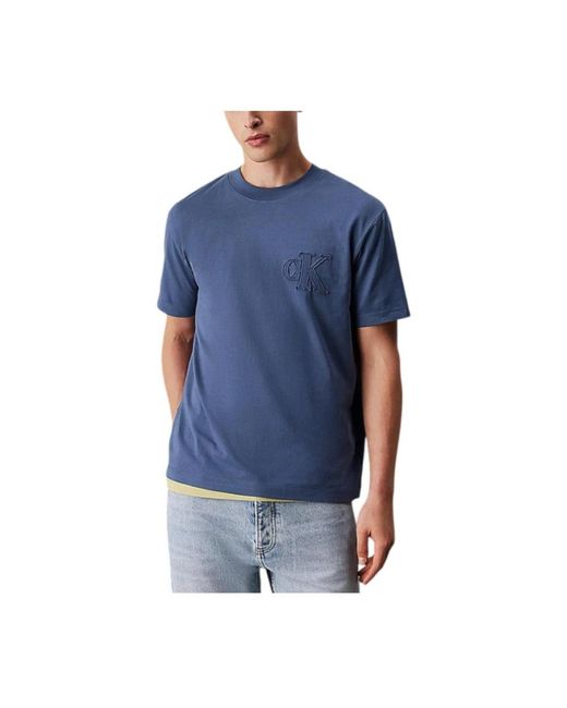 T-Shirts di Calvin Klein in Blue da Uomo