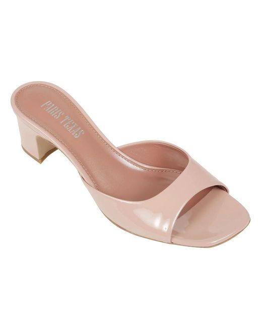 Paris Texas Pink Heeled Mules