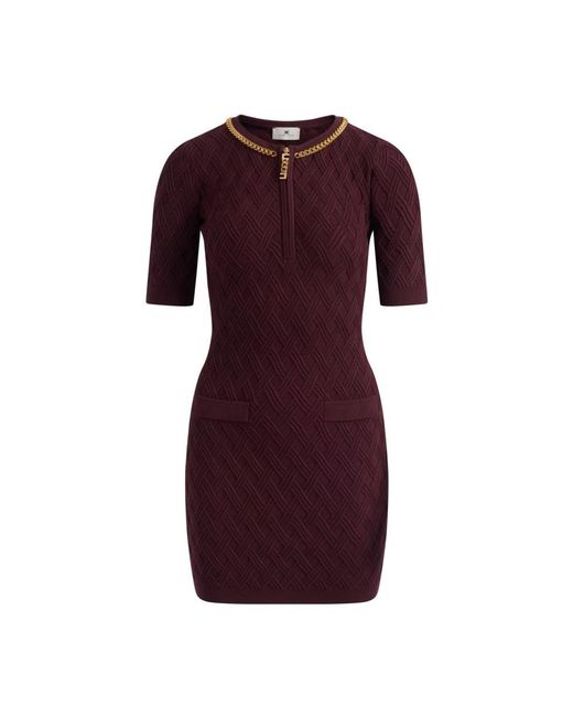 Elisabetta Franchi Purple Short Dresses
