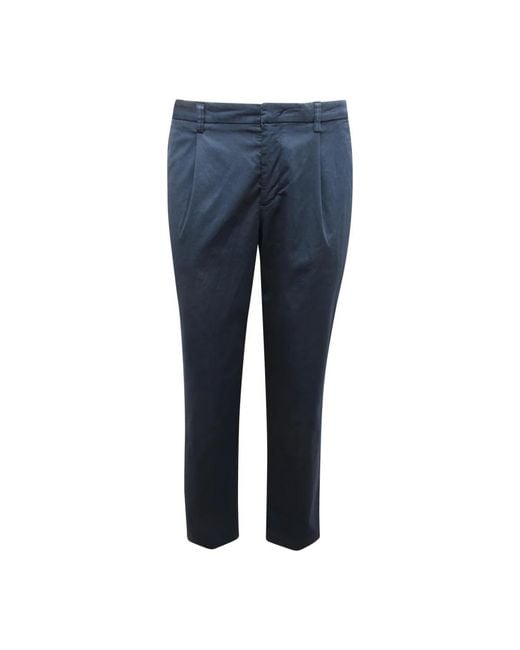 Entre Amis Blue Cropped Trousers for men