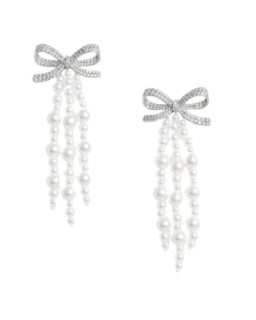 Earrings Self-Portrait de color White