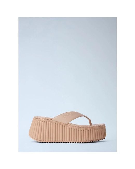 Chloé Natural Wedges