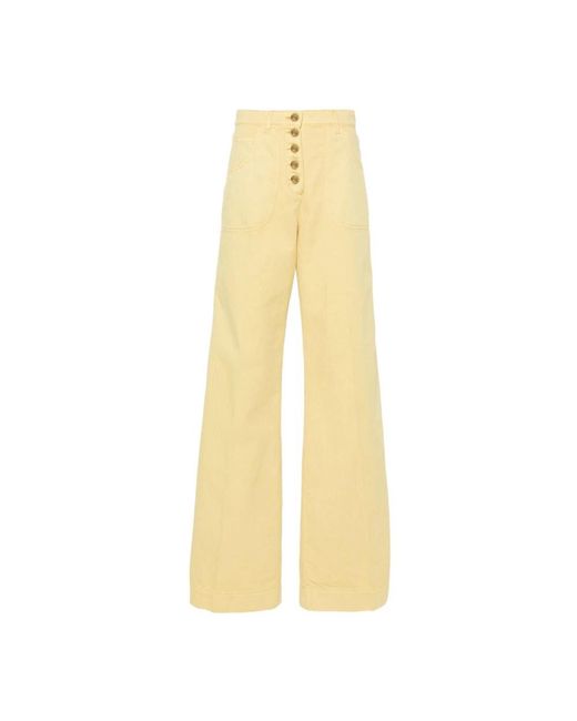 Etro Yellow Wide Jeans