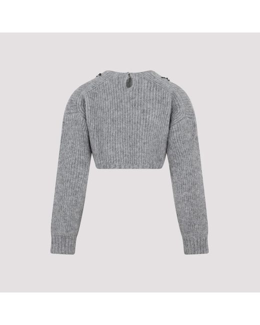Erdem Gray Round-neck knitwear