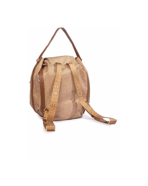 Borbonese Natural Mittlerer nylon-rucksack in