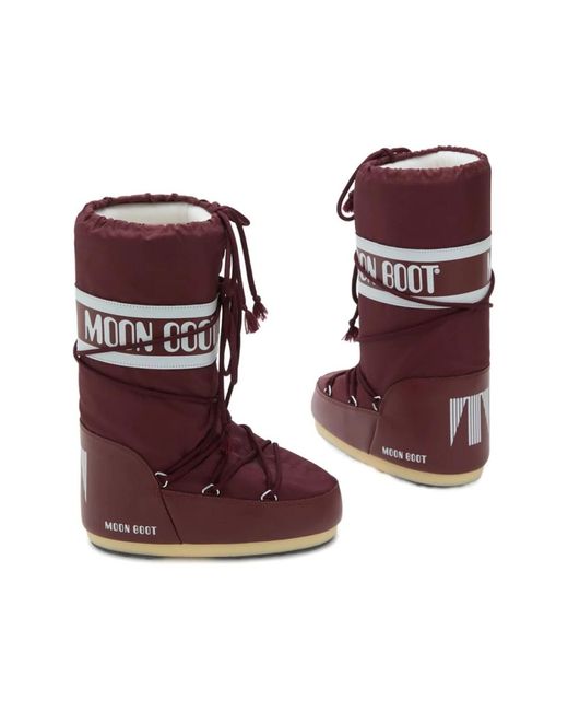 Moon Boot Red Winter Boots