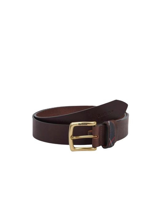 Barbour Esk Leren Riem in het Brown voor heren