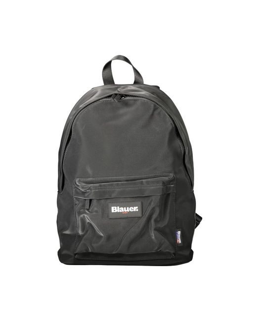 Blauer Schwarzer polyester-rucksack in Gray für Herren