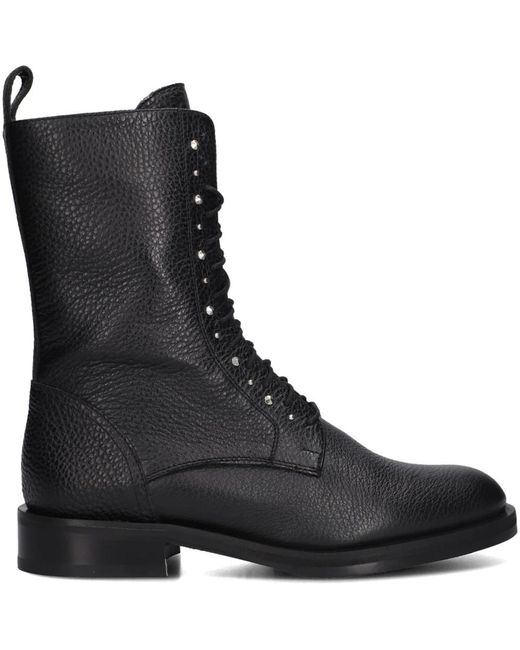 Stefano Lauran Black Schwarze Leder Stiefeletten