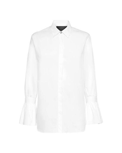 Philipp Plein Overhemden ,Wit ,Katoen Shirt Regular Fit in het White