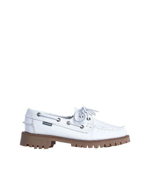 Sebago White Boat Shoes