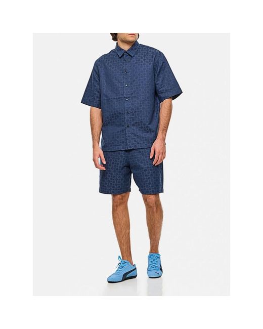 Givenchy Overhemd Met Monogram-Print in het Blue voor heren