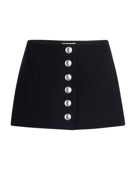 Khaite Zwarte Geplooide Midi Rok in het Black