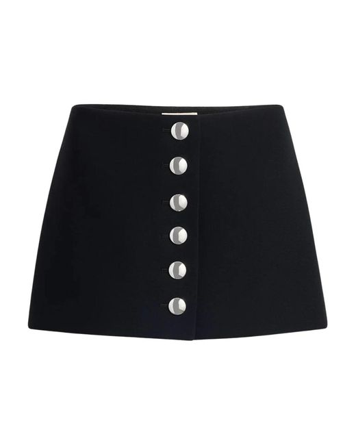 Khaite Zwarte Geplooide Midi Rok in het Black