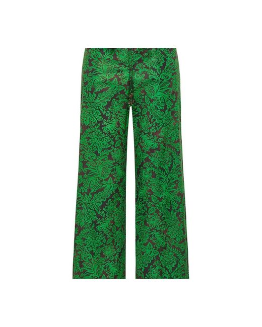 Maliparmi Green Blumige Baumwollhose