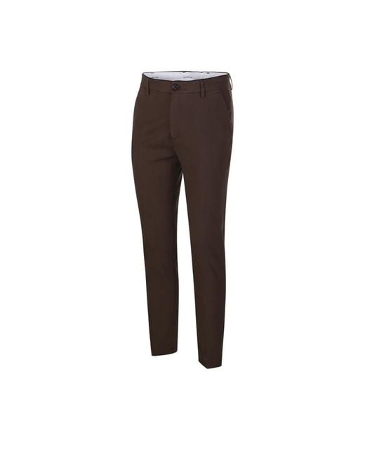 Department 5 Brown Slim-Fit Trousers for men