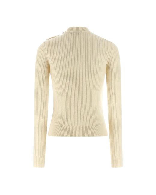 Balmain Natural Gerippter Pullover