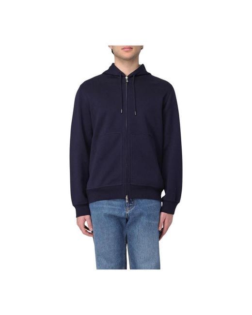 Brunello Cucinelli Blue Zip-Throughs for men
