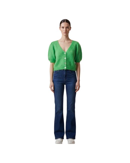 American Dreams Truien & Vesten ,Groen ,Wol Harper Cardigan in het Green