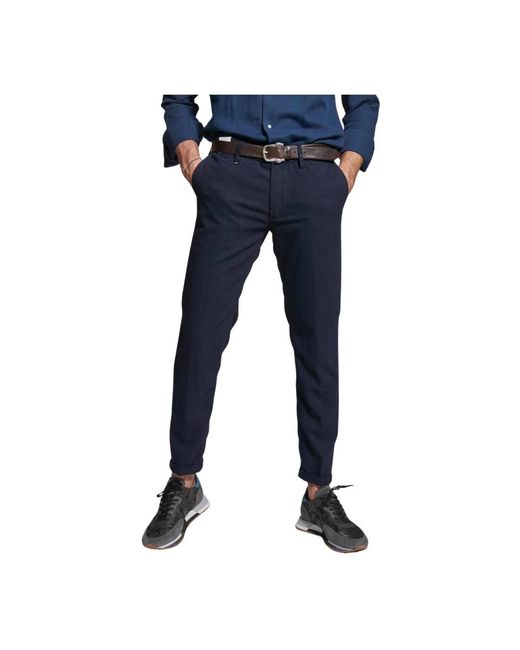 Re-hash Blue Cropped Trousers for men